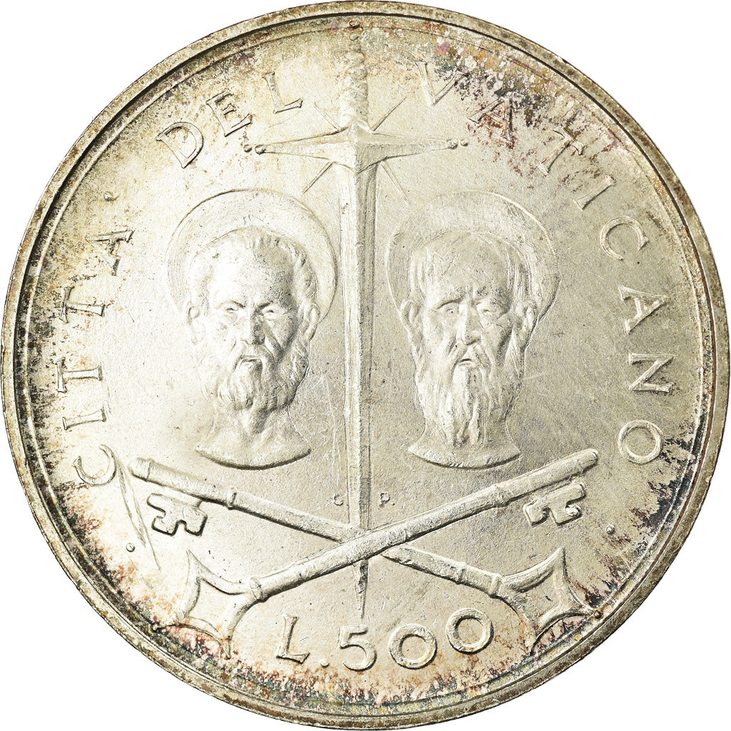 Monnaie, Cité du Vatican, Paul VI, 500 Lire, 1967, SPL, Argent, KM:99