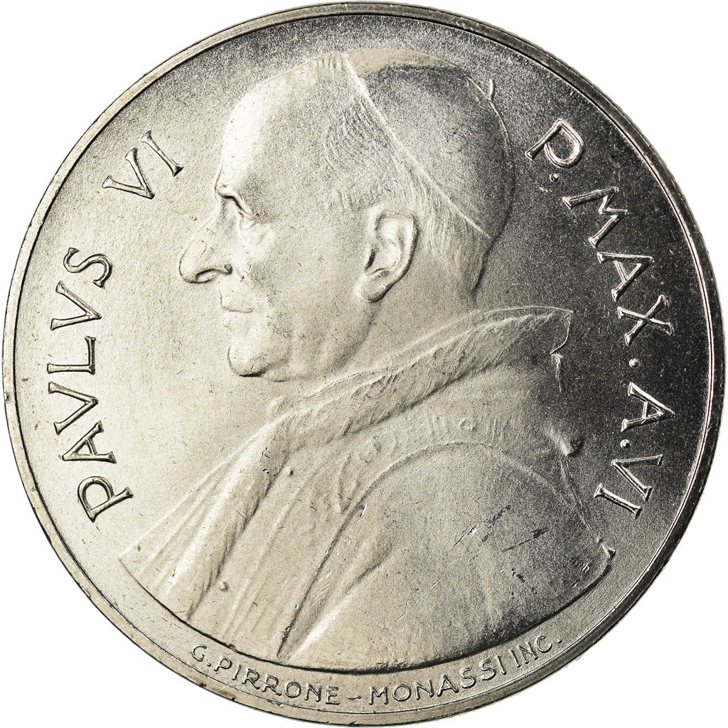 Munten, Vaticaanstad, Paul VI, 100 Lire, 1968, UNC-, Stainless Steel, KM:106