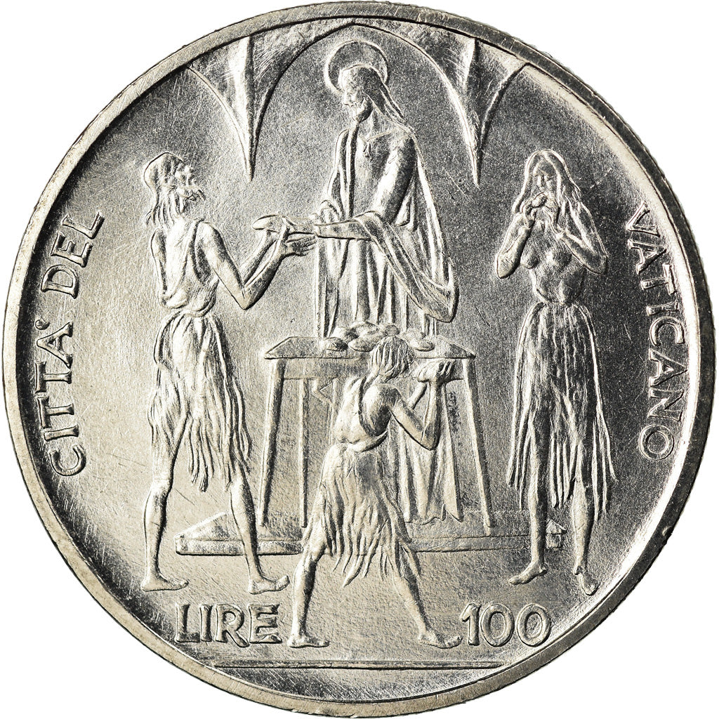 Munten, Vaticaanstad, Paul VI, 100 Lire, 1968, UNC-, Stainless Steel, KM:106