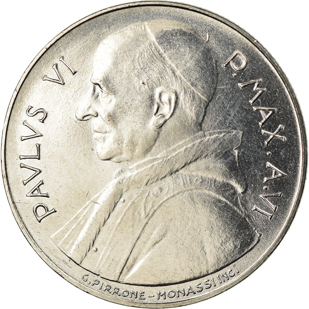 Moneta, CITTÀ DEL VATICANO, Paul VI, 100 Lire, 1968, SPL, Acciaio inossidabile