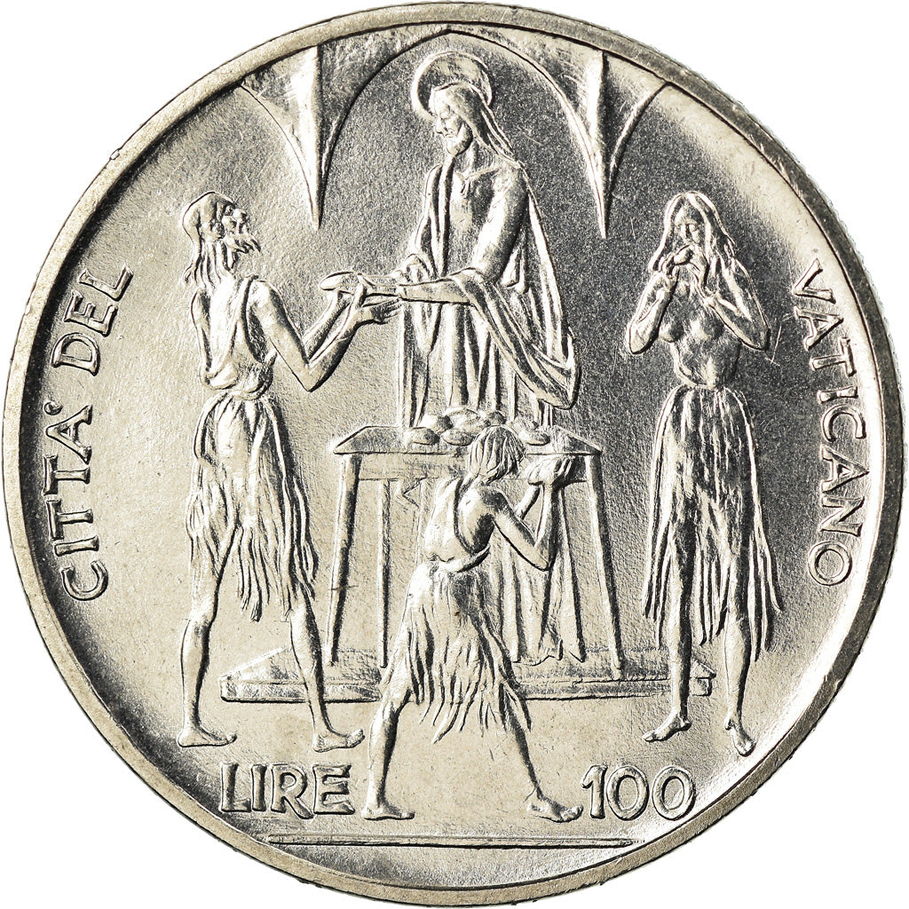 Moneta, CITTÀ DEL VATICANO, Paul VI, 100 Lire, 1968, SPL, Acciaio inossidabile