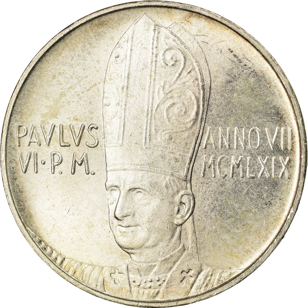 Münze, Vatikanstadt, Paul VI, 500 Lire, 1969, UNZ, Silber, KM:115