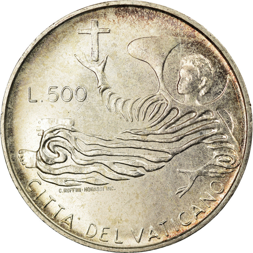 Münze, Vatikanstadt, Paul VI, 500 Lire, 1969, UNZ, Silber, KM:115
