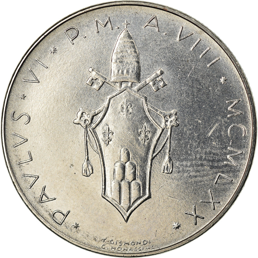 Monnaie, Cité du Vatican, Paul VI, 100 Lire, 1970, Roma, SPL, Stainless Steel