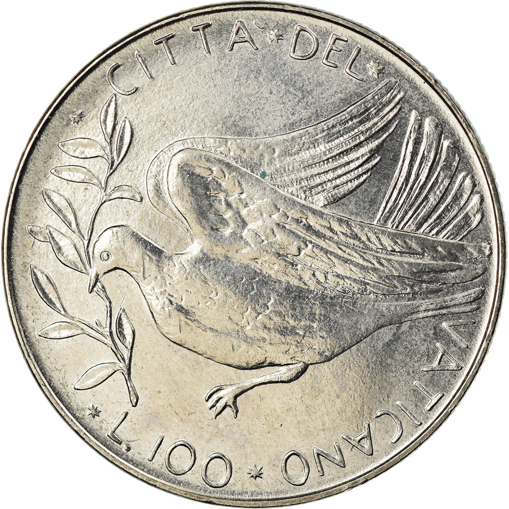Moneda, CIUDAD DEL VATICANO, Paul VI, 100 Lire, 1970, Roma, SC, Acero