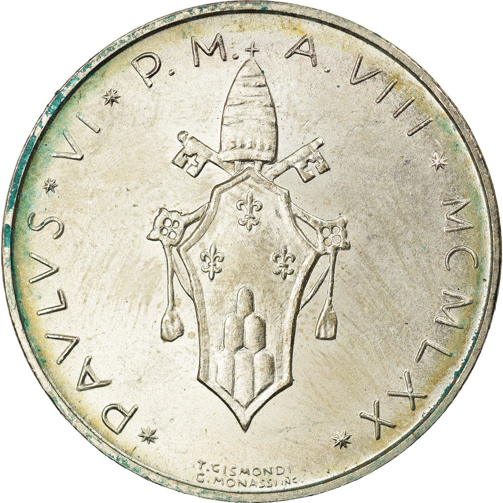 Münze, Vatikanstadt, Paul VI, 500 Lire, 1970, Roma, UNZ, Silber, KM:123