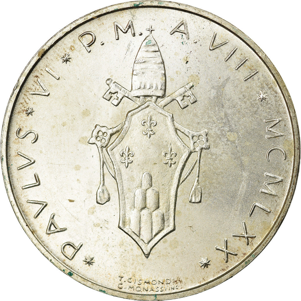 Coin, VATICAN CITY, Paul VI, 500 Lire, 1970, Roma, MS(63), Silver, KM:123