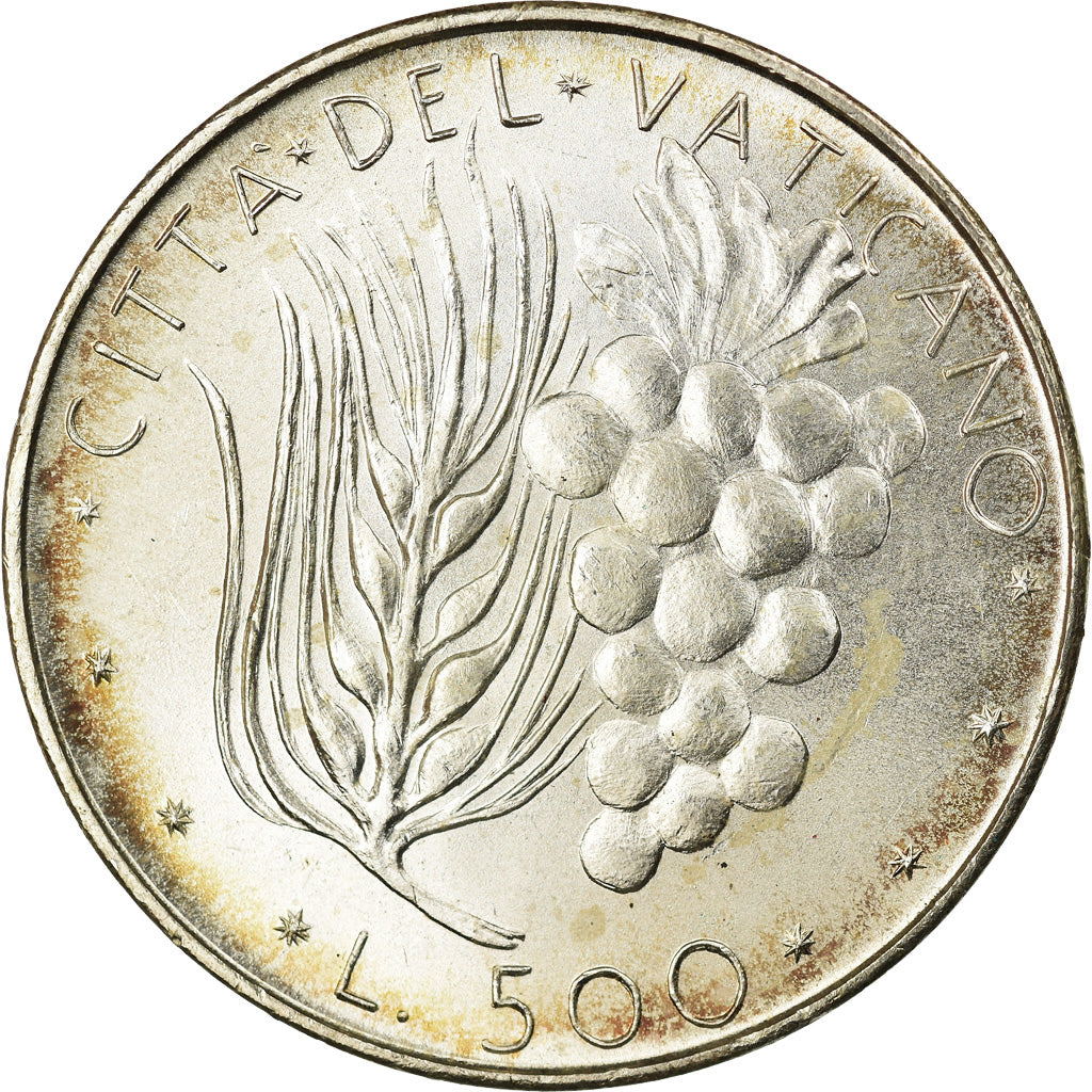 Coin, VATICAN CITY, Paul VI, 500 Lire, 1970, Roma, MS(63), Silver, KM:123