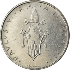 Moeda, CIDADE DO VATICANO, Paul VI, 100 Lire, 1971, MS(63), Aço Inoxidável