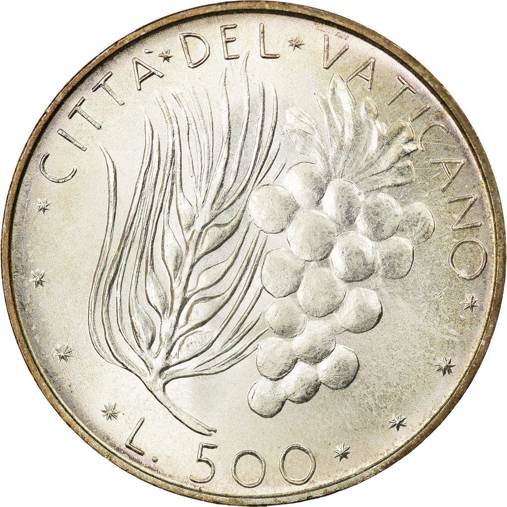 Moneta, PAŃSTWO WATYKAŃSKIE, Paul VI, 500 Lire, 1971, MS(63), Srebro, KM:123