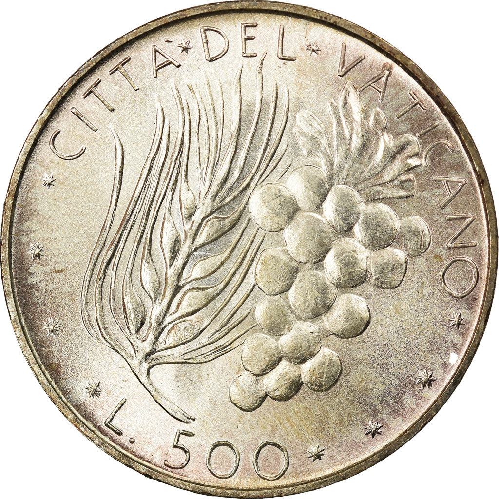 Coin, VATICAN CITY, Paul VI, 500 Lire, 1971, MS(63), Silver, KM:123