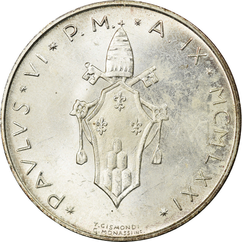 Moneta, CITTÀ DEL VATICANO, Paul VI, 500 Lire, 1971, SPL, Argento, KM:123