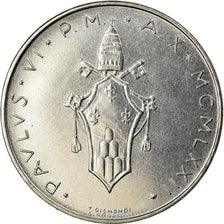 Moneda, CIUDAD DEL VATICANO, Paul VI, 100 Lire, 1972, SC, Acero inoxidable