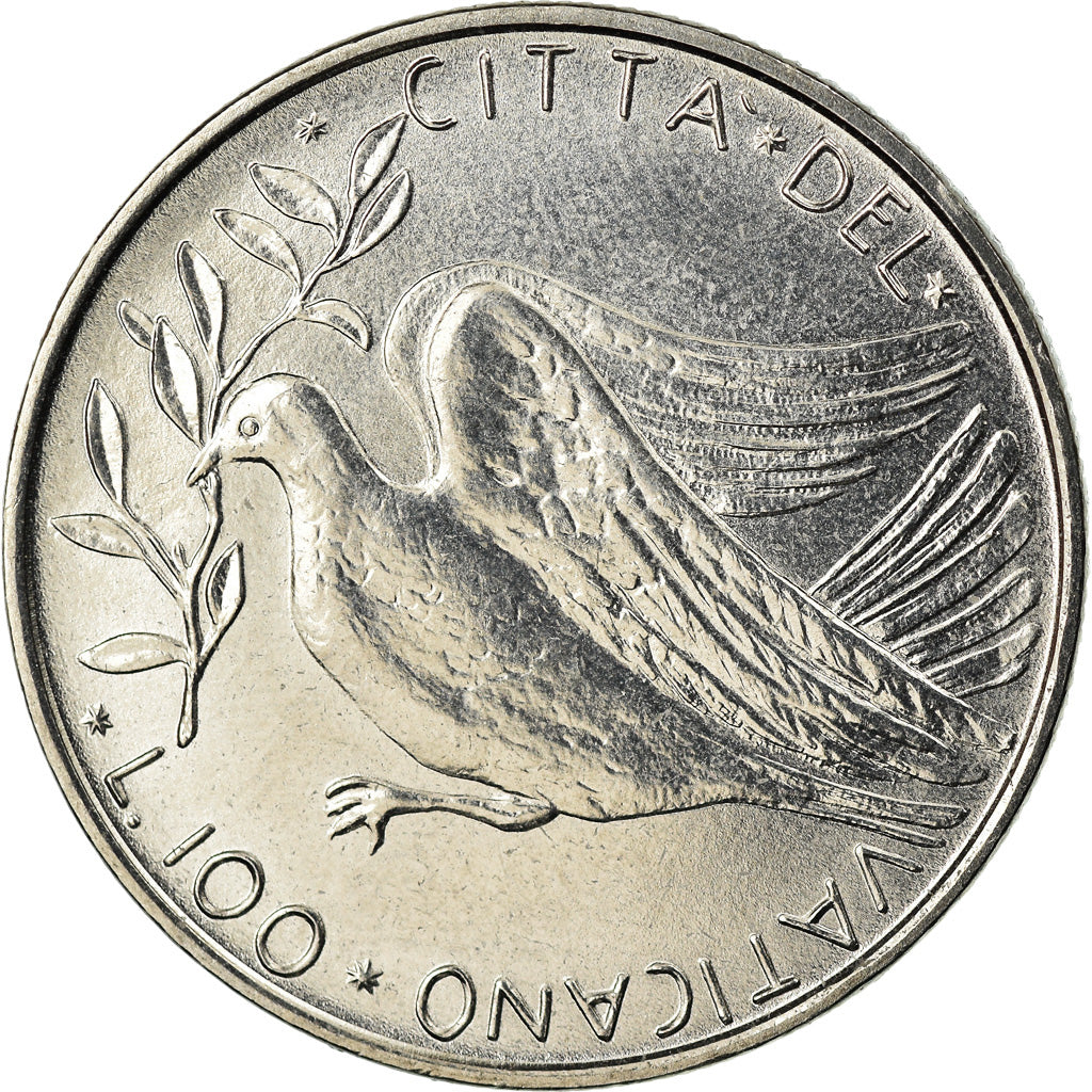 Munten, Vaticaanstad, Paul VI, 100 Lire, 1972, UNC-, Stainless Steel, KM:122