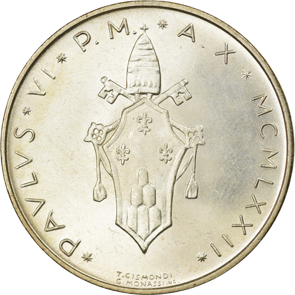 Coin, VATICAN CITY, Paul VI, 500 Lire, 1972, MS(63), Silver, KM:123