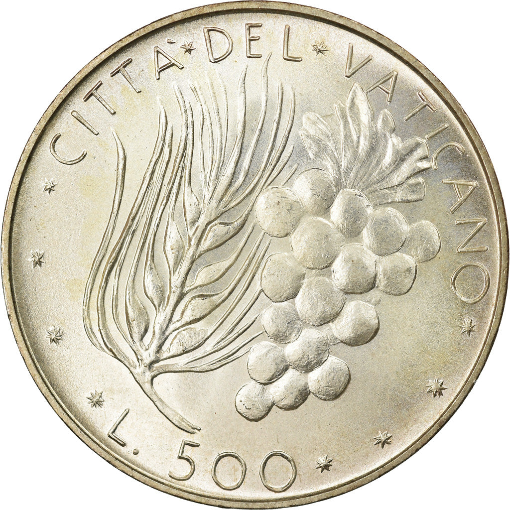 Coin, VATICAN CITY, Paul VI, 500 Lire, 1972, MS(63), Silver, KM:123
