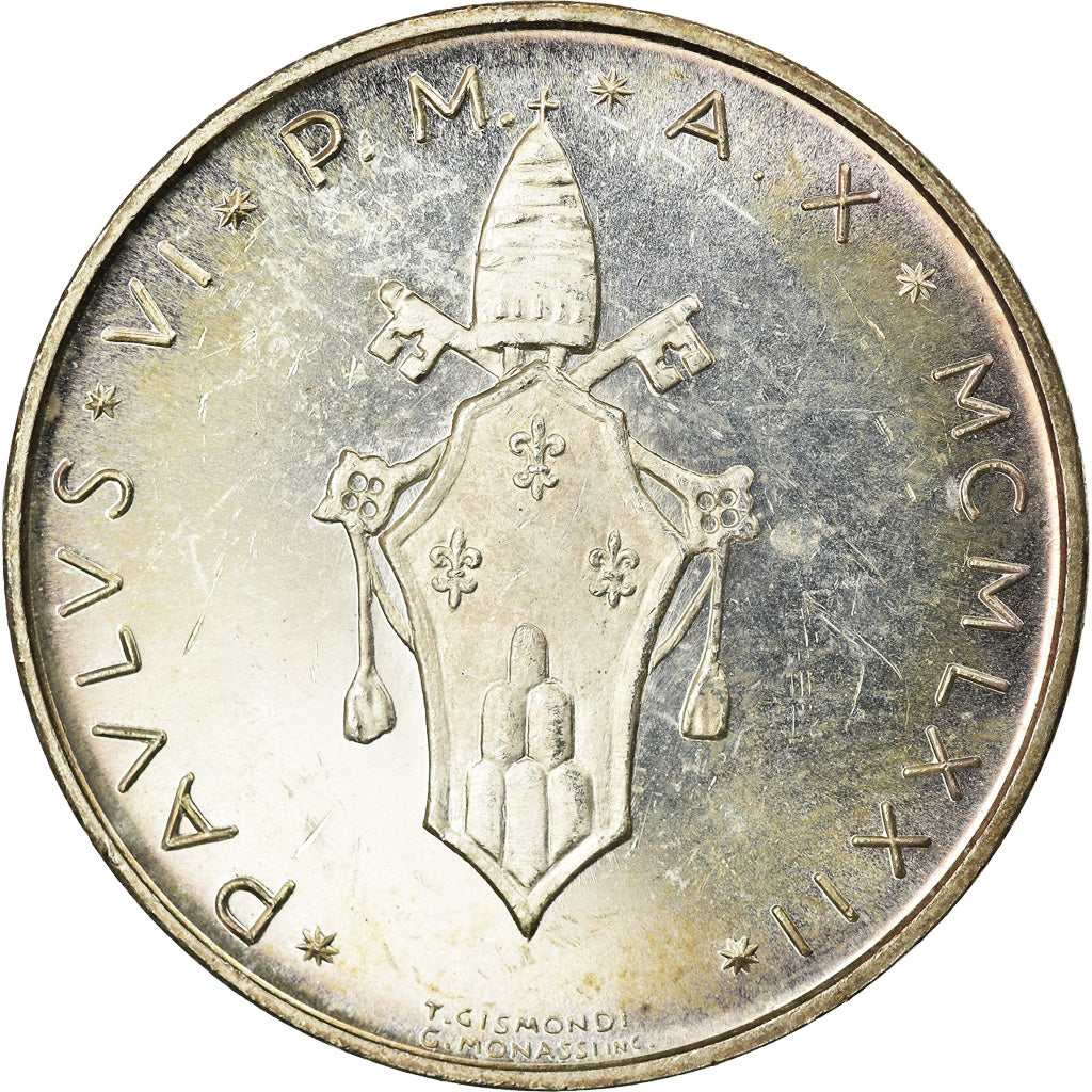 Coin, VATICAN CITY, Paul VI, 500 Lire, 1972, MS(63), Silver, KM:123