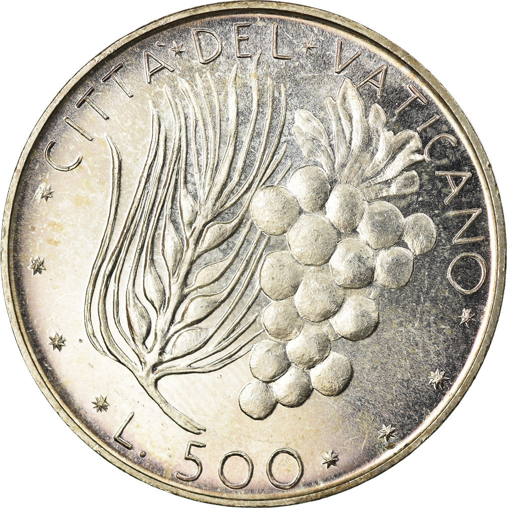 Coin, VATICAN CITY, Paul VI, 500 Lire, 1972, MS(63), Silver, KM:123