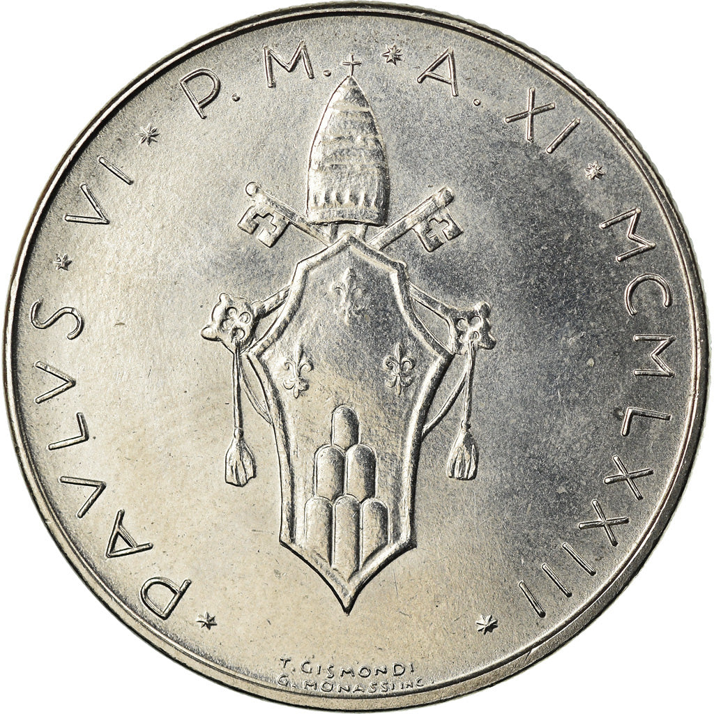 Moneta, CITTÀ DEL VATICANO, Paul VI, 100 Lire, 1973, SPL, Acciaio inossidabile
