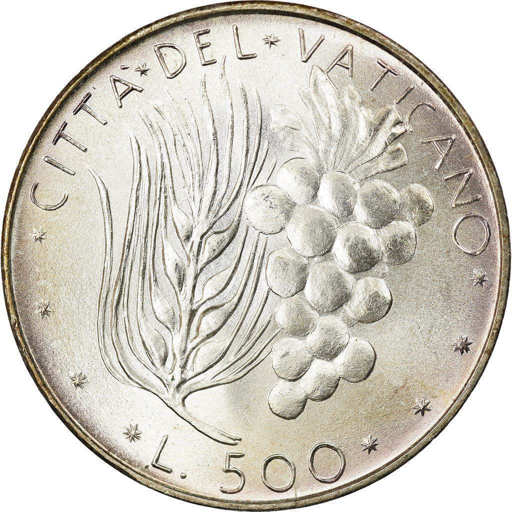 Coin, VATICAN CITY, Paul VI, 500 Lire, 1973, MS(63), Silver, KM:123