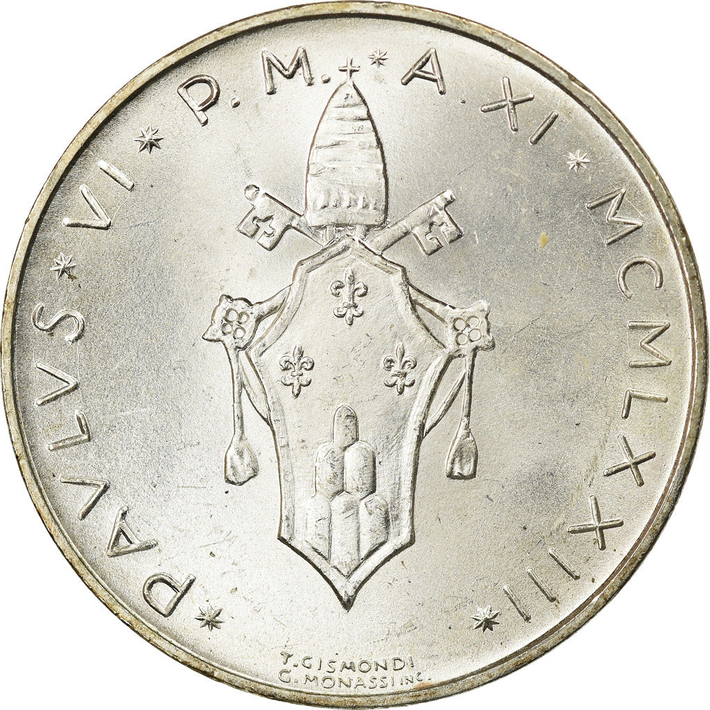 Coin, VATICAN CITY, Paul VI, 500 Lire, 1973, MS(63), Silver, KM:123