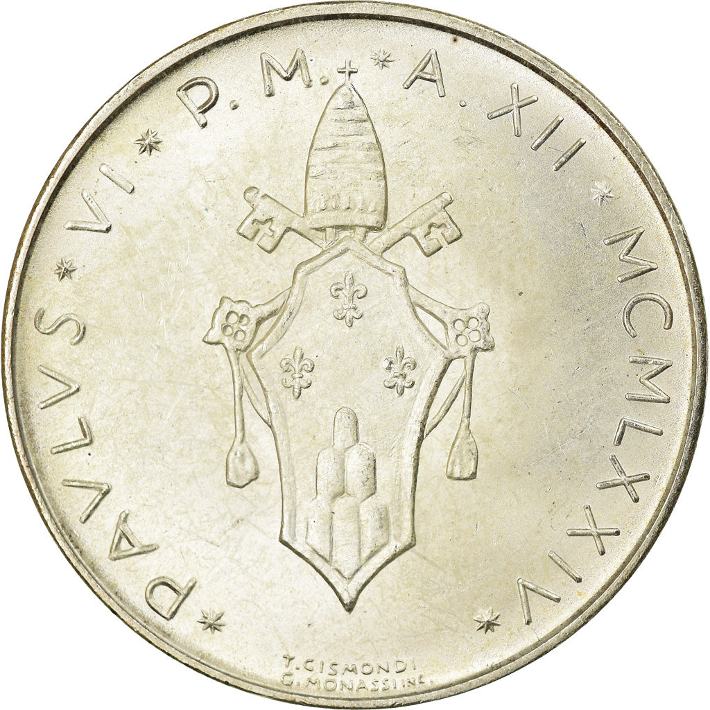 Monnaie, Cité du Vatican, Paul VI, 500 Lire, 1974, Roma, SPL, Argent, KM:123