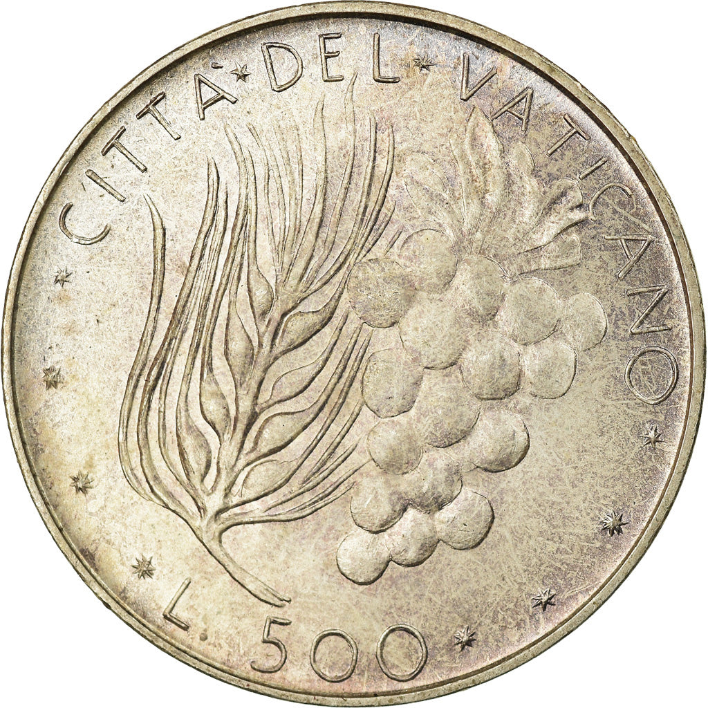 Coin, VATICAN CITY, Paul VI, 500 Lire, 1974, Roma, MS(63), Silver, KM:123