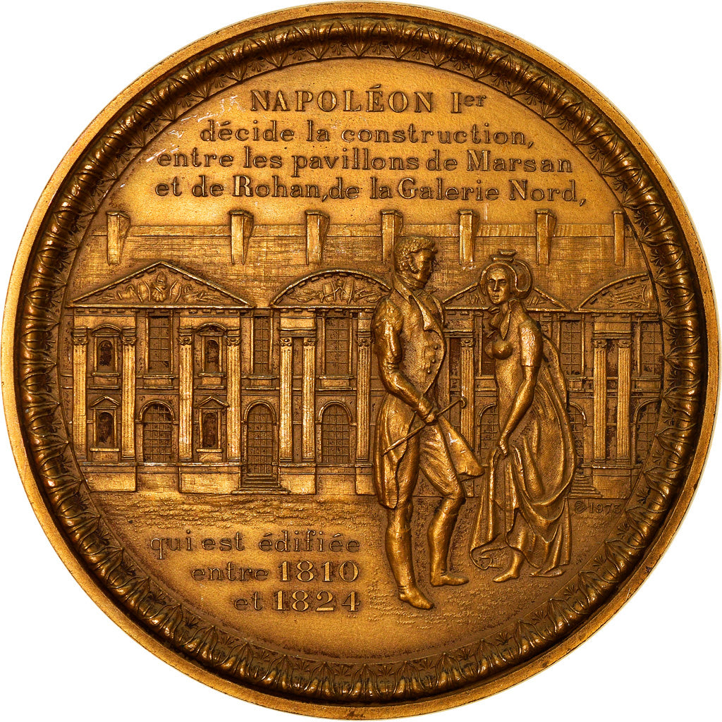 France, Medal, Napoléon Ier, Le Louvre, Galerie Nord, History, 1974, Levet
