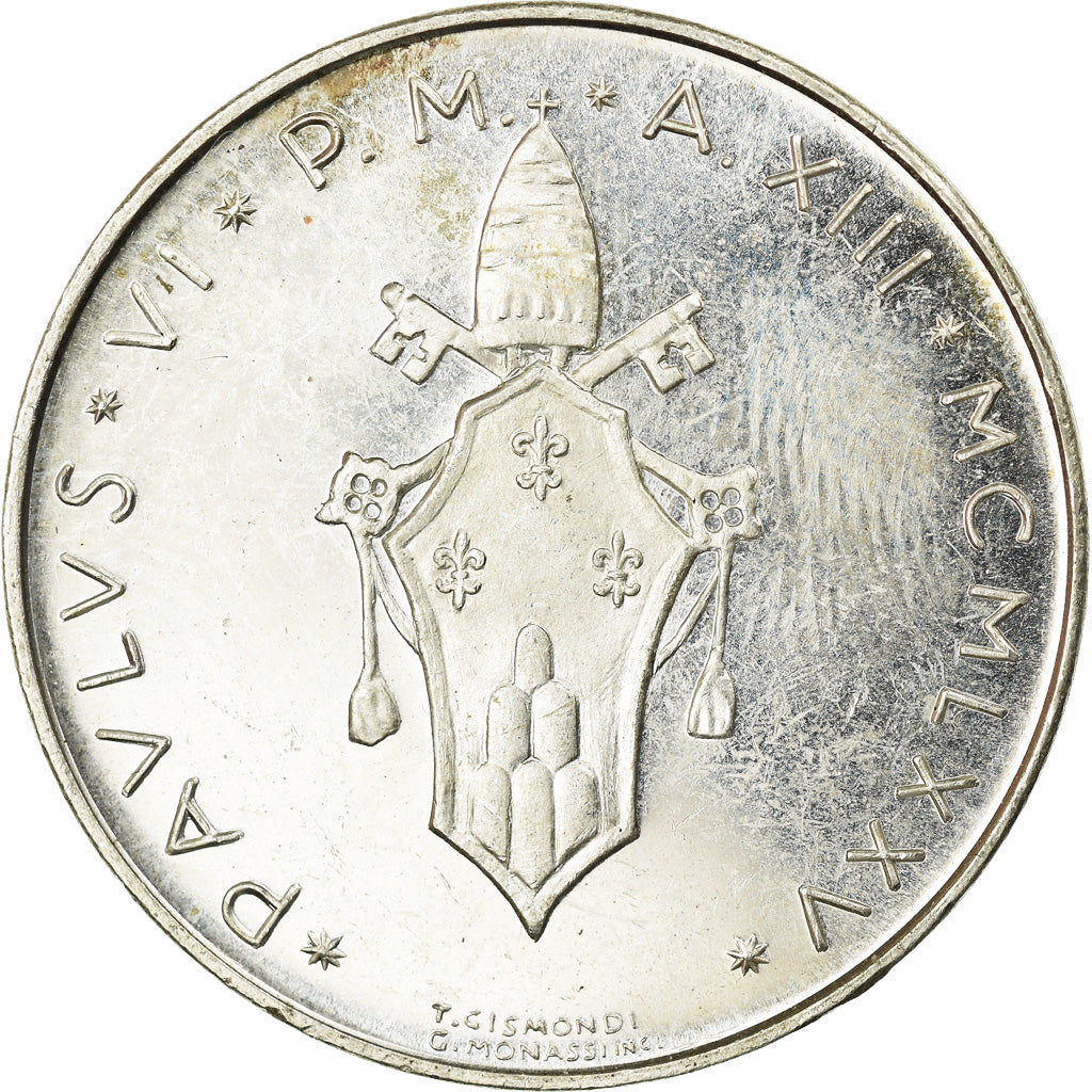Münze, Vatikanstadt, Paul VI, 500 Lire, 1975, UNZ, Silber, KM:123