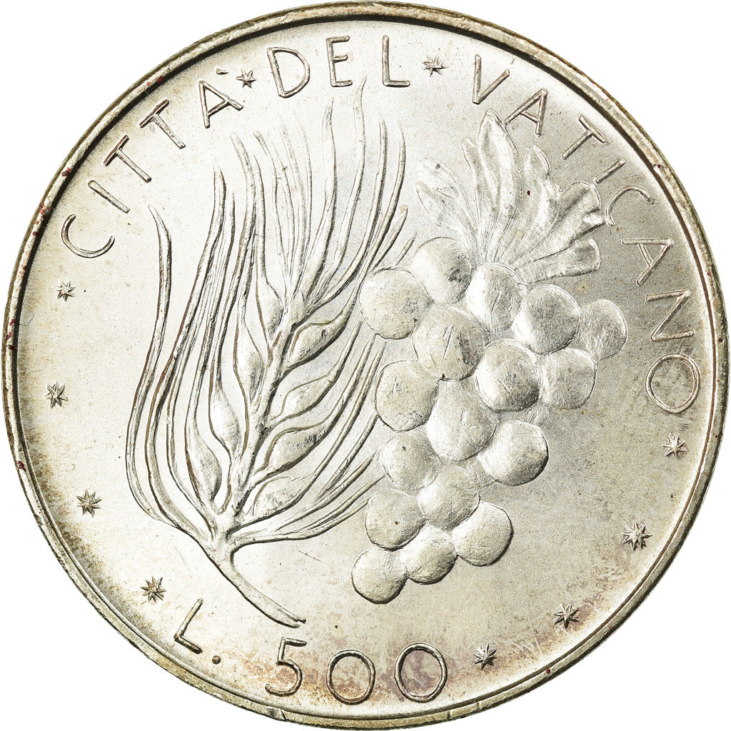 Coin, VATICAN CITY, Paul VI, 500 Lire, 1975, MS(63), Silver, KM:123