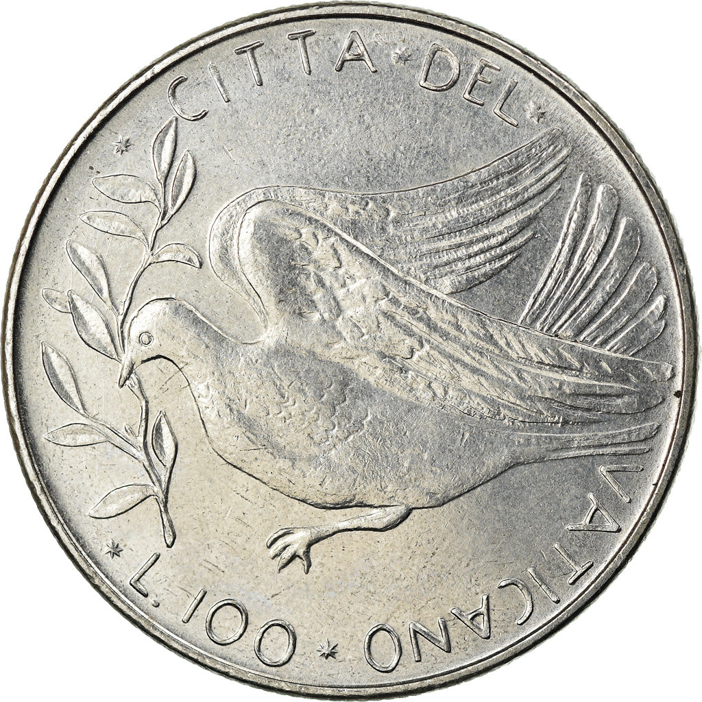 Coin, VATICAN CITY, Paul VI, 100 Lire, 1976, MS(63), Stainless Steel, KM:122