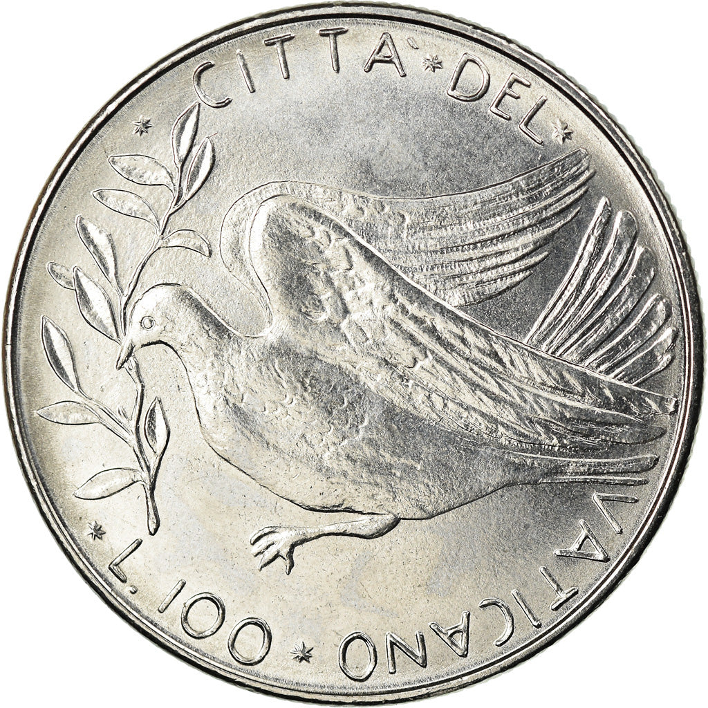 Moneta, CITTÀ DEL VATICANO, Paul VI, 100 Lire, 1976, SPL, Acciaio inossidabile