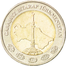 Coin, Turkmenistan, 2 Manat, 2010, MS(63), Bi-Metallic, KM:104
