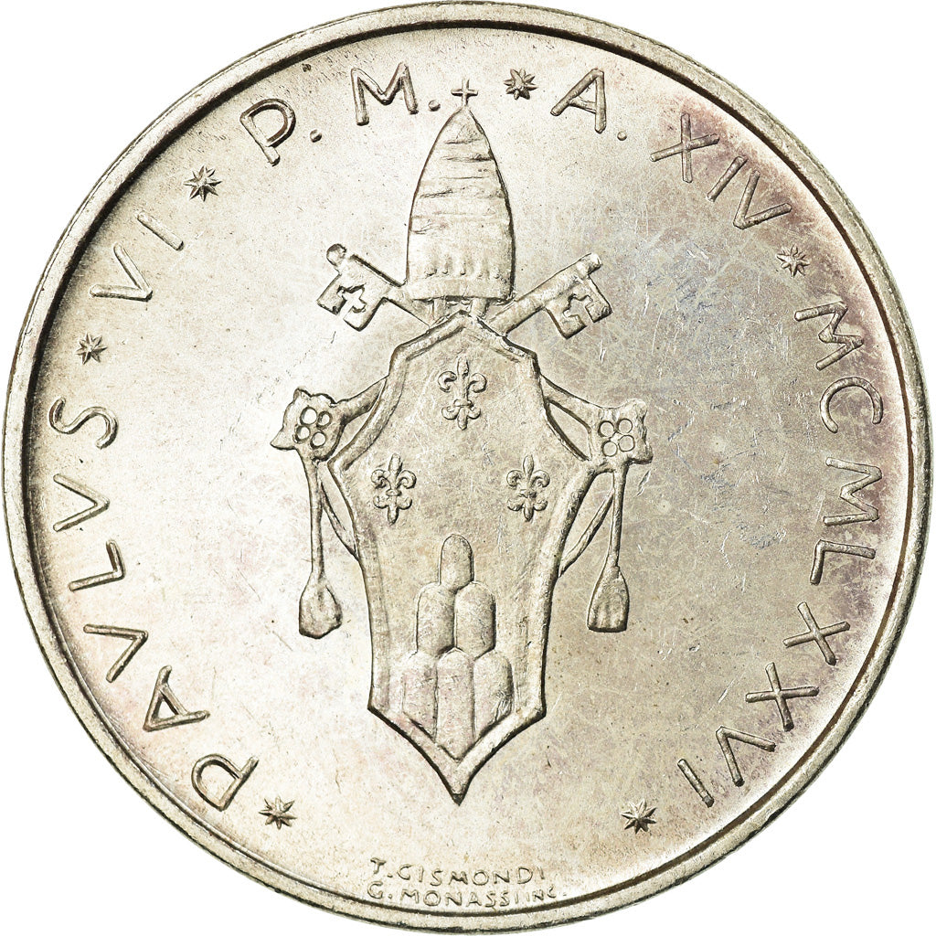 Coin, VATICAN CITY, Paul VI, 500 Lire, 1976, MS(63), Silver, KM:123
