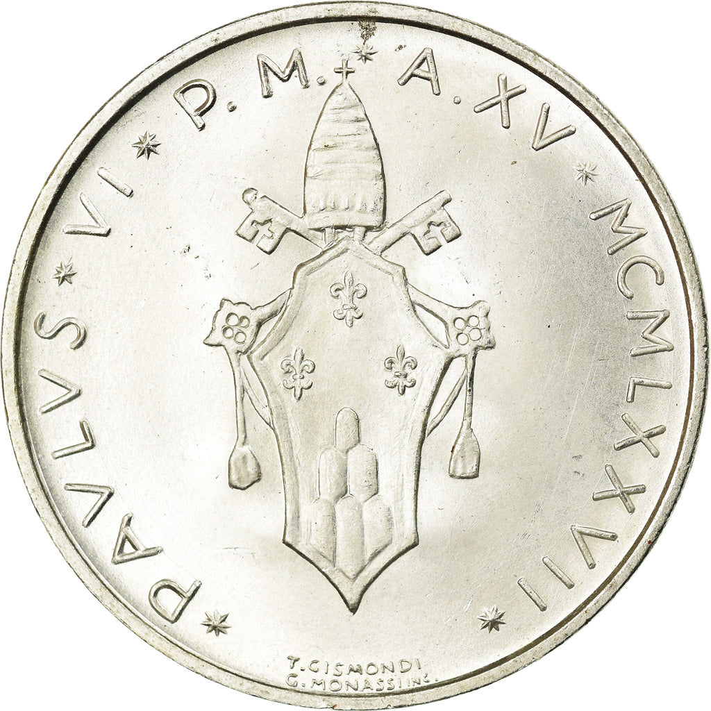 Monnaie, Cité du Vatican, Paul VI, 500 Lire, 1977, Roma, SPL, Argent, KM:132