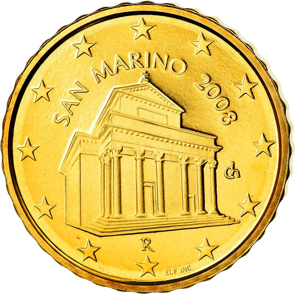 San Marino, 10 Euro Cent, 2008, Proof, FDC, Ottone, KM:482