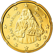 San Marino, 20 Euro Cent, 2008, Proof, FDC, Ottone, KM:483