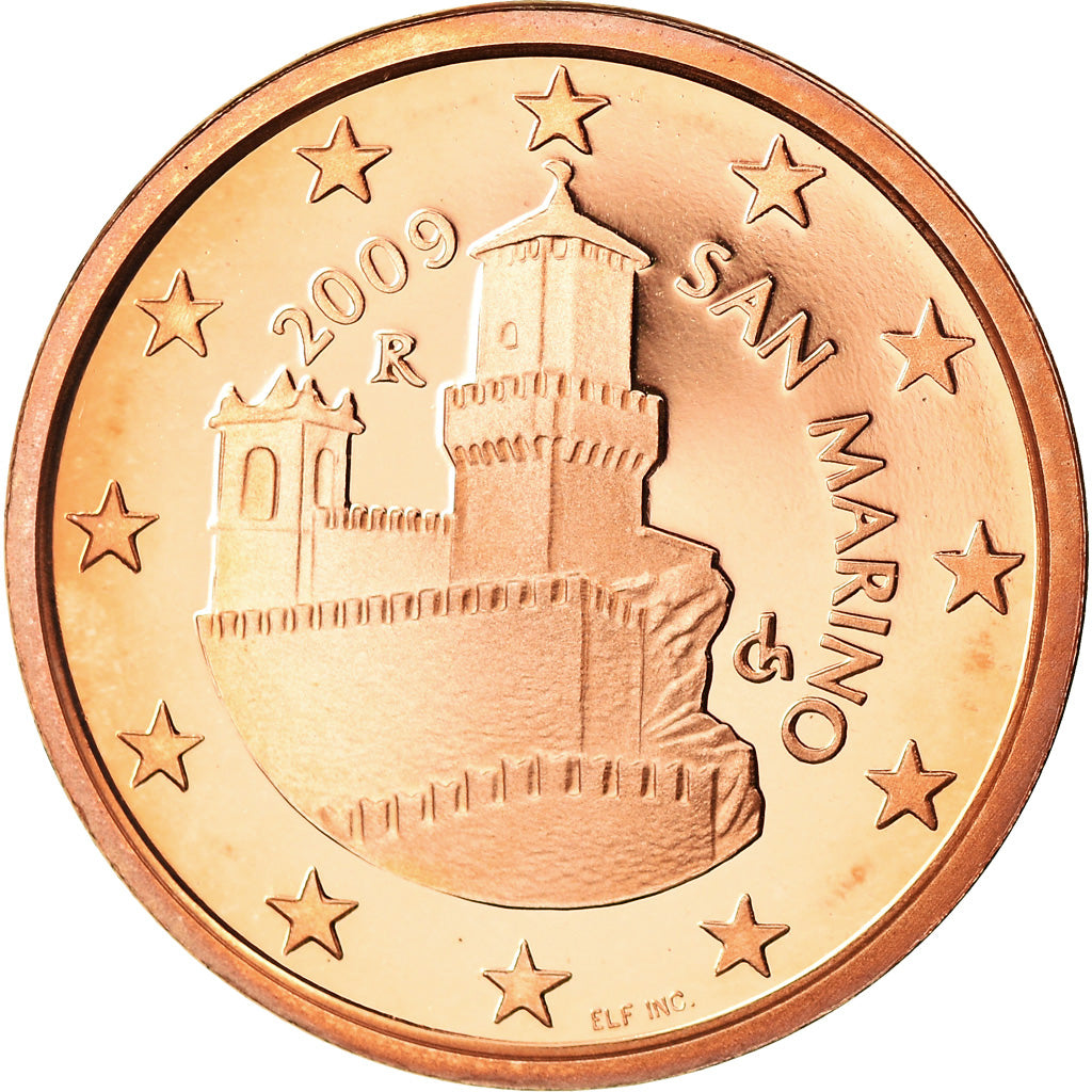 San Marino, 5 Euro Cent, 2009, Proof, MS(65-70), Copper Plated Steel, KM:442