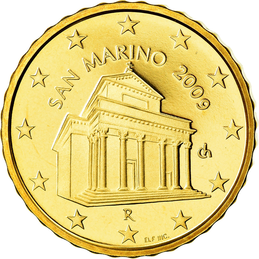 San Marino, 10 Euro Cent, 2009, Proof, FDC, Ottone, KM:482