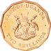 UGANDA, 2 Shillings, 1987, KM #28, MS(63), Copper Plated Steel, 24.37, 7.83