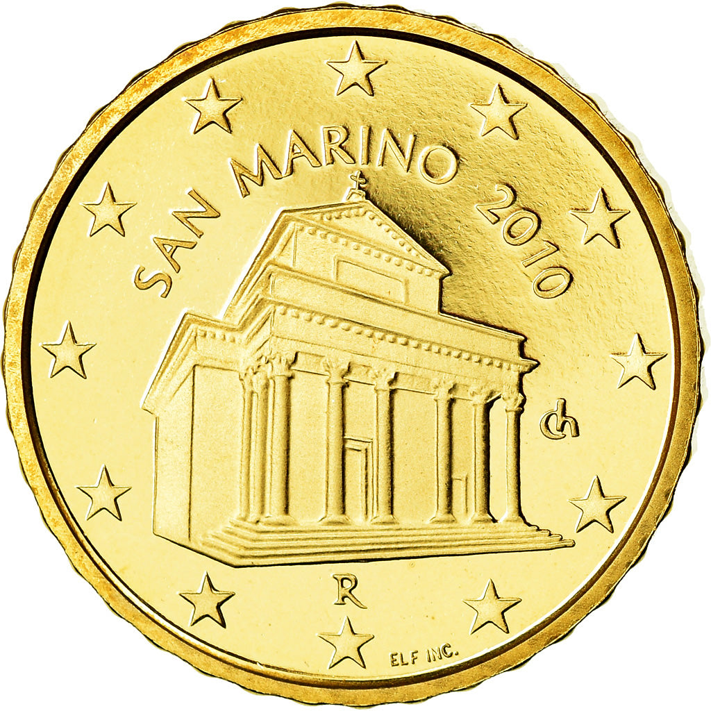San Marino, 10 Euro Cent, 2010, Proof, FDC, Ottone, KM:482