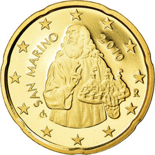 San Marino, 20 Euro Cent, 2010, Proof, FDC, Ottone, KM:483