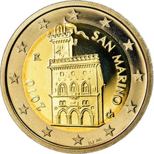 San Marino, 2 Euro, 2010, Proof, MS(65-70), Bi-Metallic, KM:486