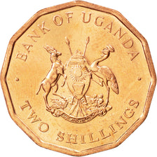 Coin, Uganda, 2 Shillings, 1987, MS(63), Copper Plated Steel, KM:28