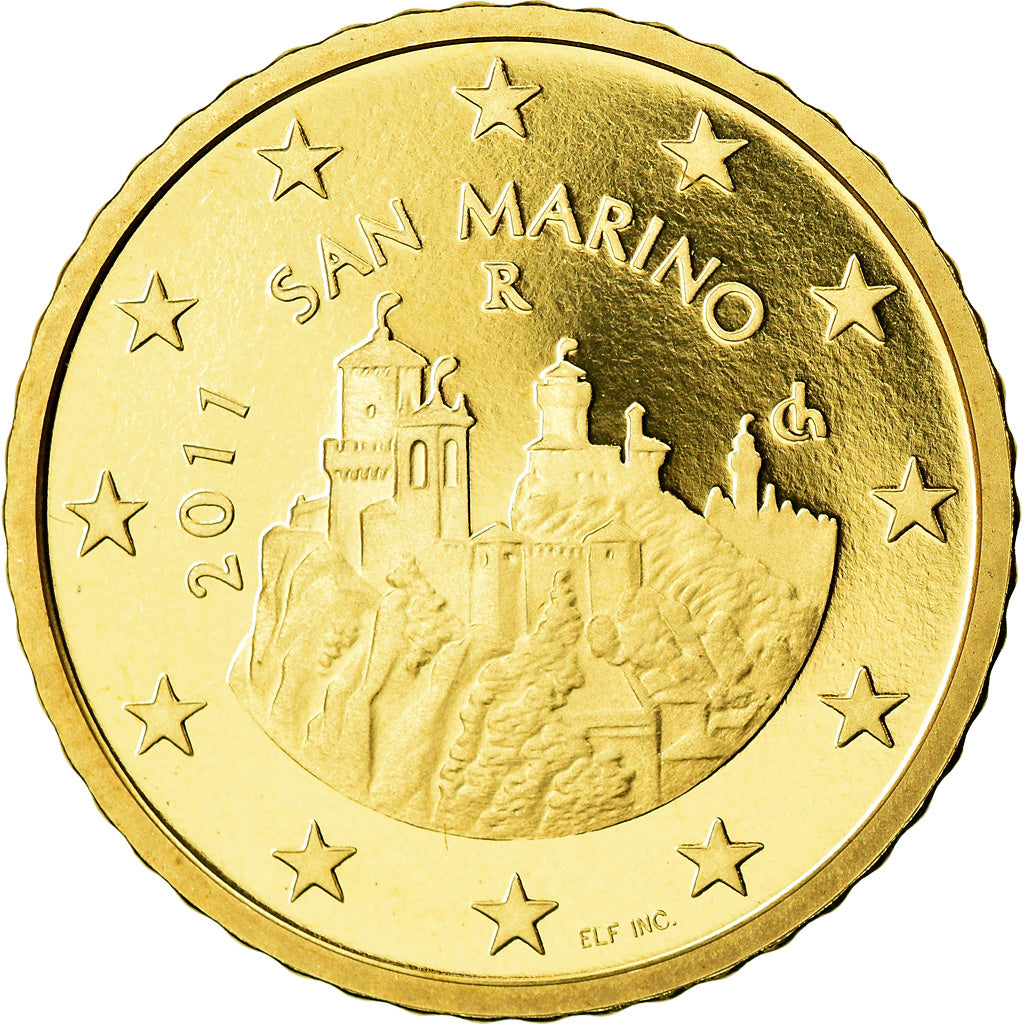 San Marino, 50 Euro Cent, 2011, Proof, STGL, Messing, KM:484