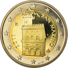San Marino, 2 Euro, 2011, Proof, STGL, Bi-Metallic, KM:486