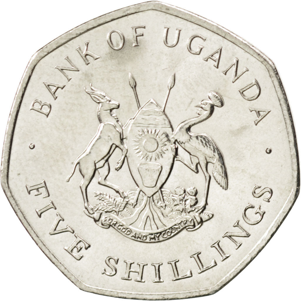 Ouganda, 5 Shillings 1987, KM 29