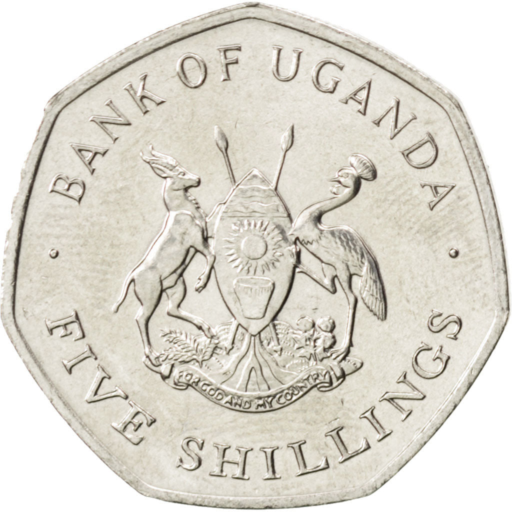 Ouganda, 5 Shillings 1987, KM 29