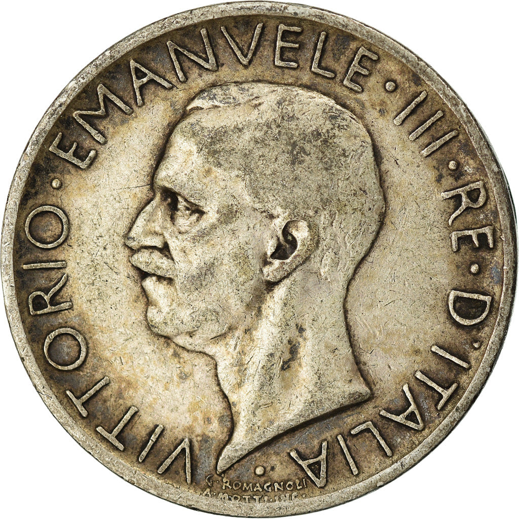 Moneta, Włochy, Vittorio Emanuele III, 5 Lire, 1929, Rome, EF(40-45), Srebro