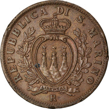 Münze, San Marino, 10 Centesimi, 1935, Rome, SS, Bronze, KM:13